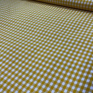 Manta cantel blanco con amarillo / yarda