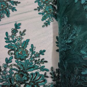Tul Bordado/ Verde Esmeralda