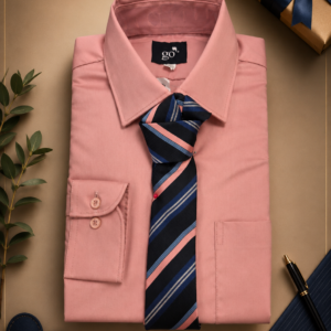 Camisa formal mas corbata/ Palo Rosa
