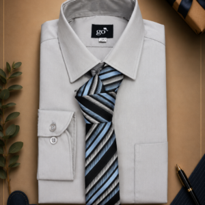 Camisa Formal mas corbata/ Gris claro