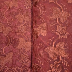 Organza Bordada/ Ladrillo